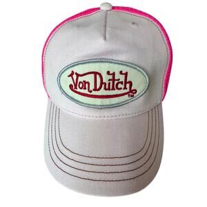 Von Dutch Pink Mesh Trucker Hat Deadstock NWOT